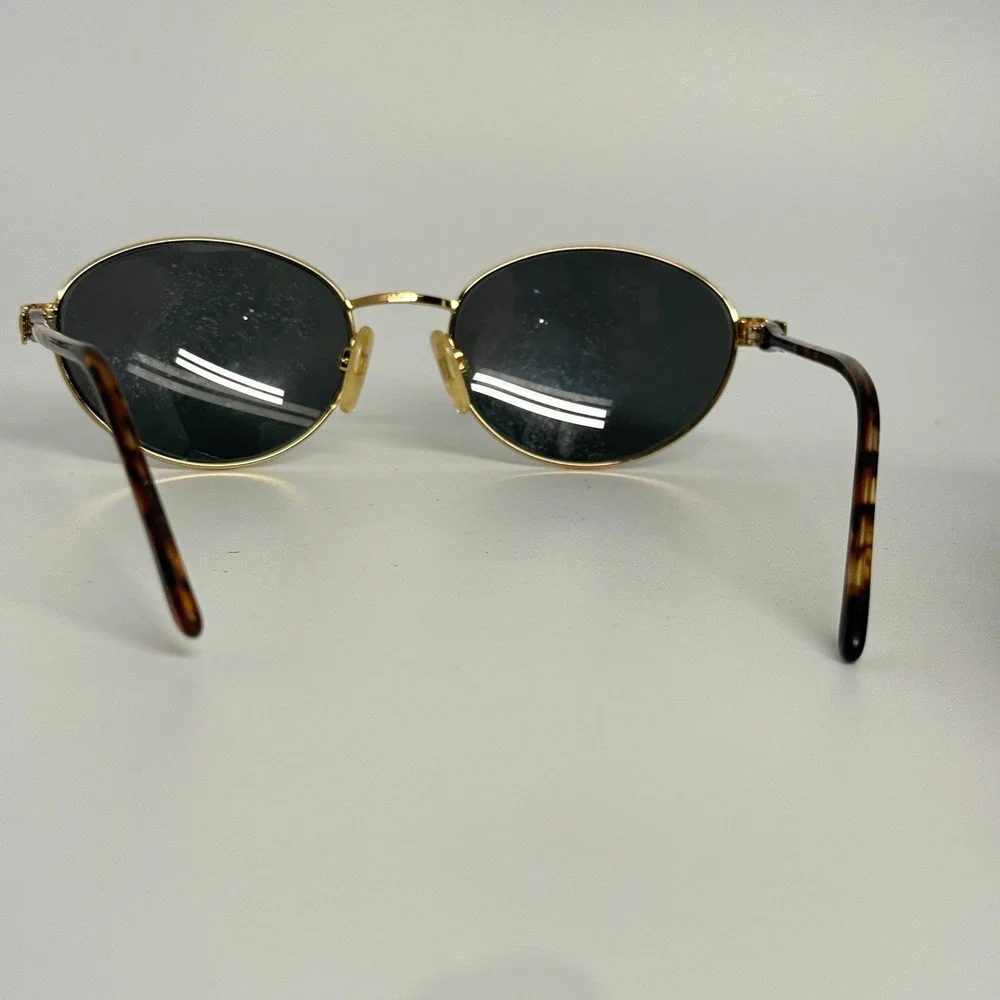 Yves Saint Laurent 4127 Y313 Vintage Oval Sunglasses Gold Tortoise‎ 55-19-135